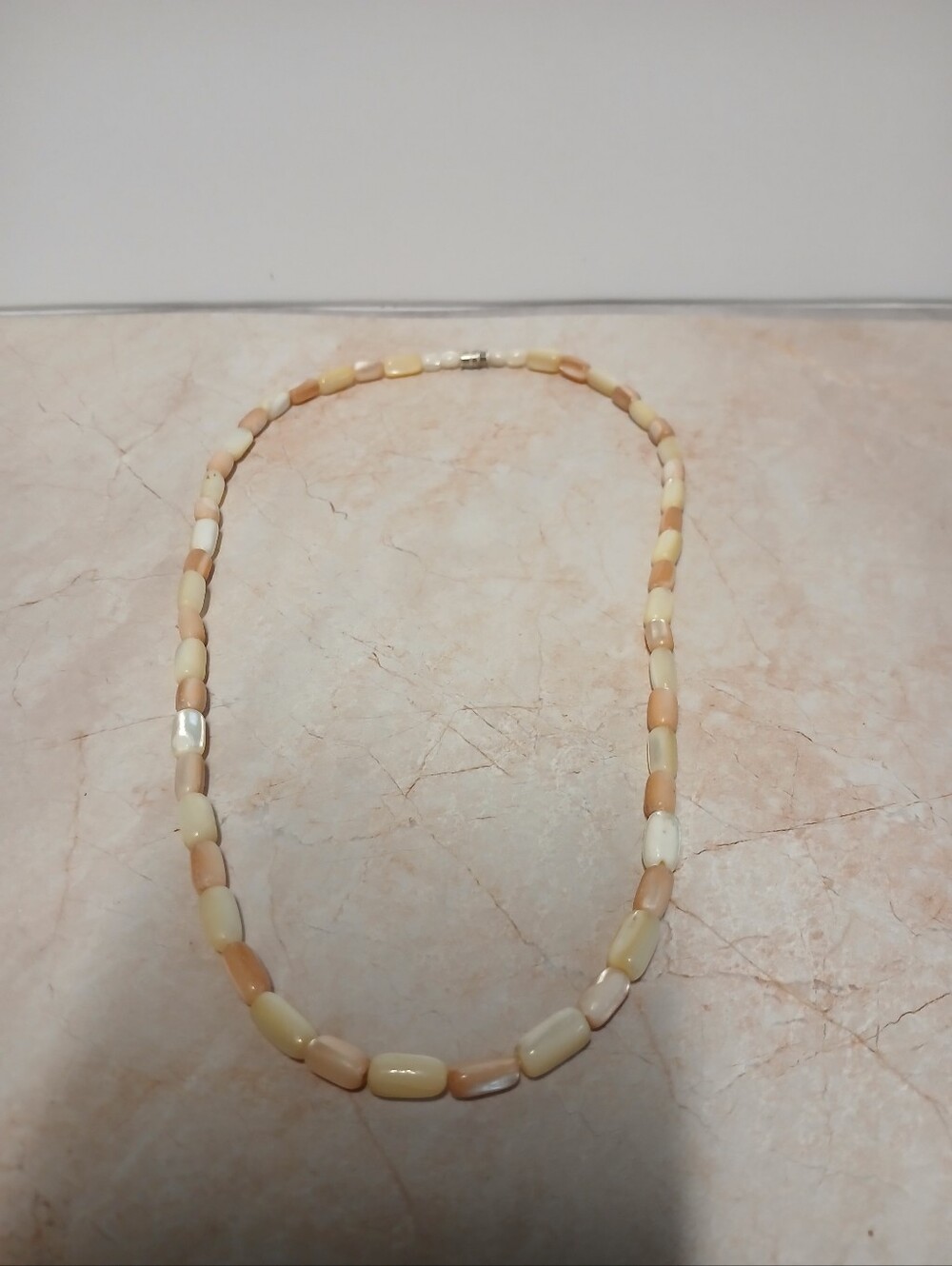Peach and Cream Beaded Necklace - Women Jewelry